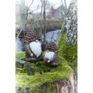 Vette med kongle, ass hvit/ brun, 18cm  thumbnail