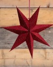Julestjerne rød velour med glitter, 45 cm thumbnail