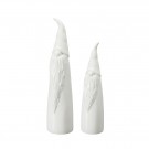 Elegant hvit porselens nisser, sett m 2 stk thumbnail
