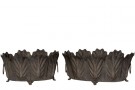 To ovale potter, blad, m brun thumbnail