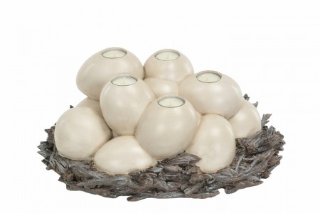 Egg lysestake, middels stor, for T-lys
